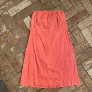 Pastel pink strapless dress